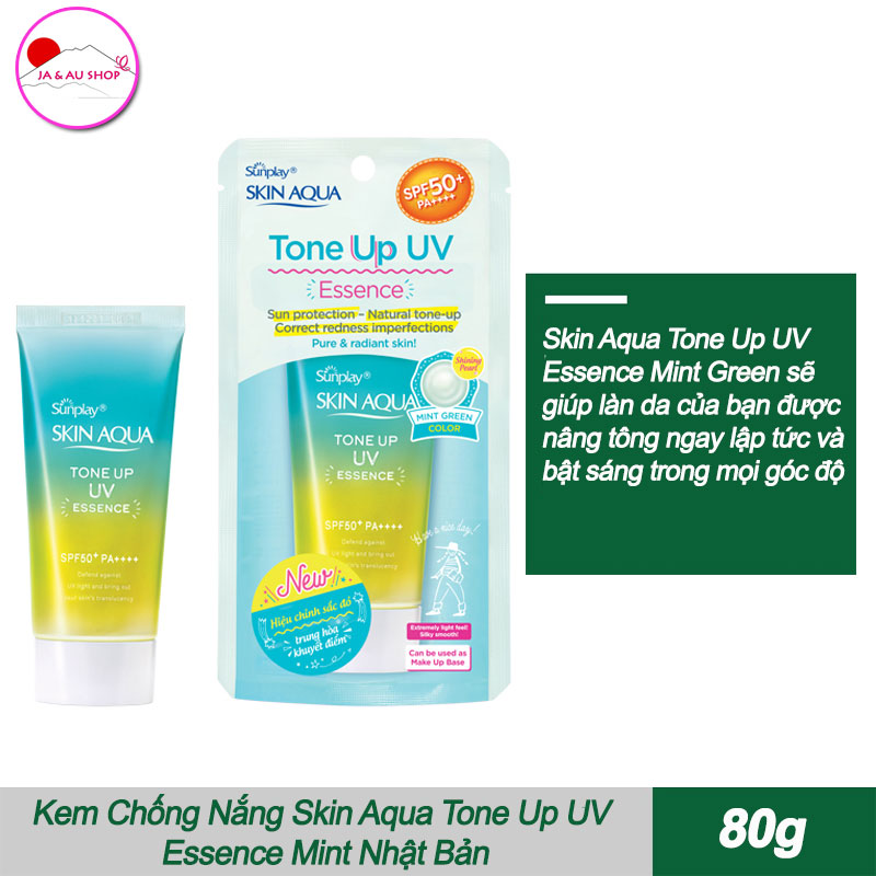 Kem Chống Nắng Skin Aqua Tone Up UV Essence Mint 80g Nhật Bản 2