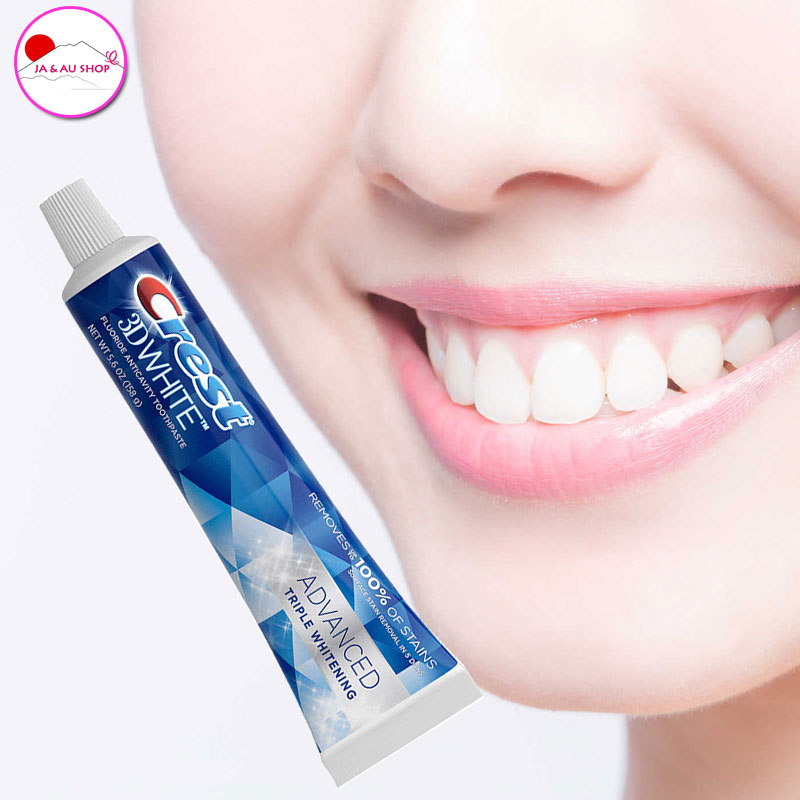 Kem Đánh Răng Crest 3D White Advanced Triple Whitening Siêu Trắng Sáng 158g - Chính hãng Mỹ 3