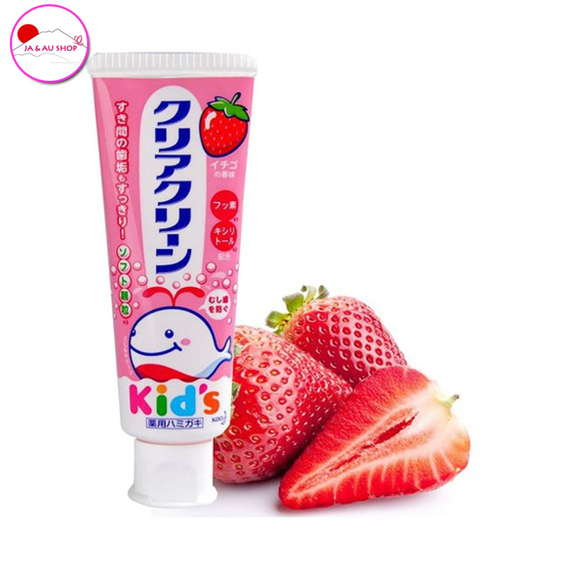Kem đánh răng trẻ em Kao Kid’s 70g Nhật Bản Vị Dâu