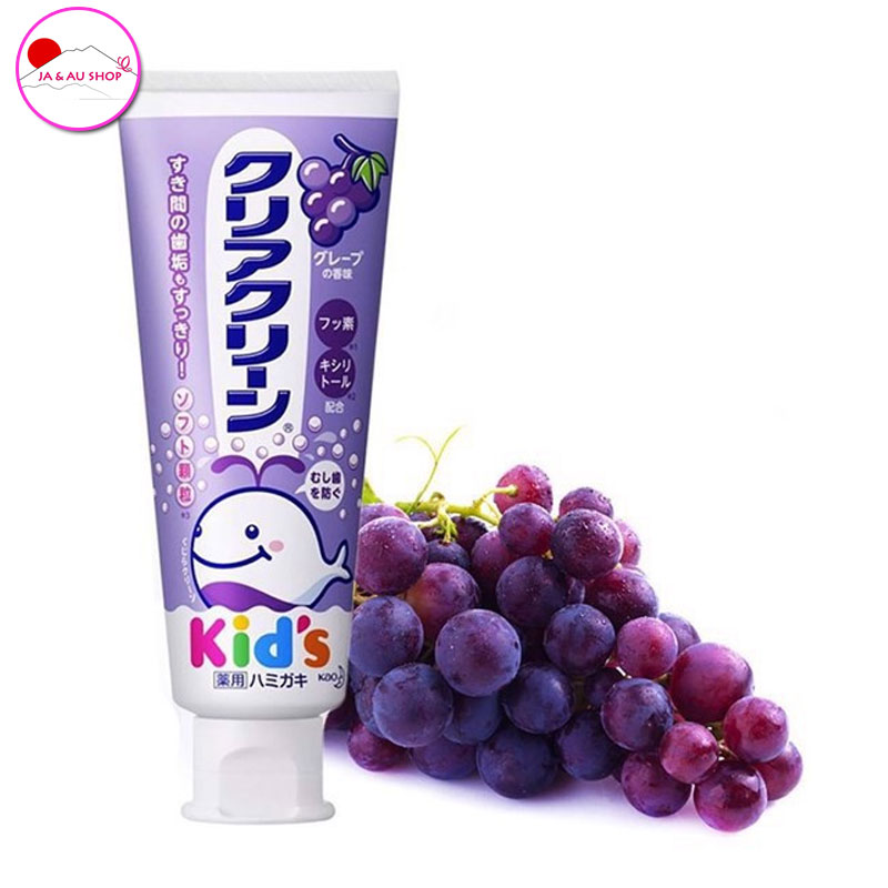 Kem đánh răng trẻ em Kao Kid’s 70g Nhật Bản Vị Nho