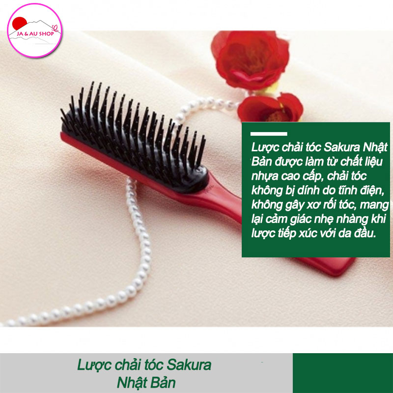 Jaaushop Lược chải tóc Sakura Nhật Bản 2