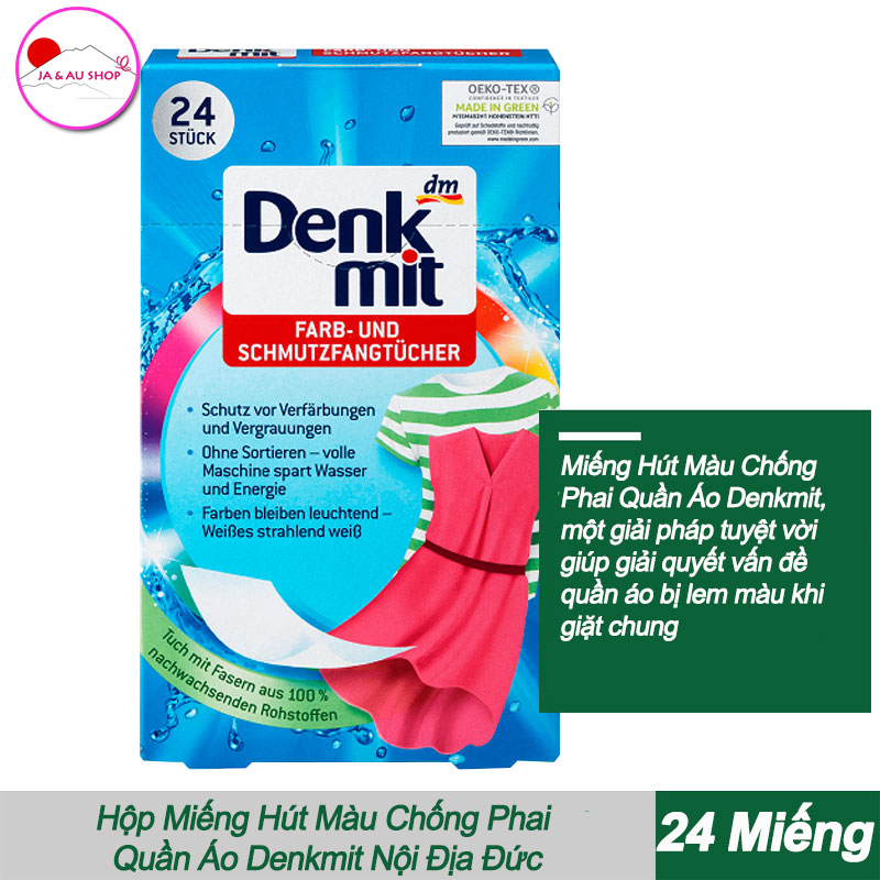 Miếng Hút Màu Chống Phai Quần Áo Denkmit - Hộp 24 Miếng 2