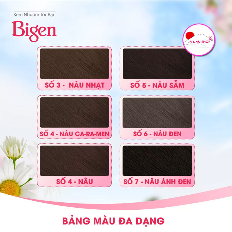 Nhuộm tóc phủ bạc Bigen Nhật Bản - Đủ màu 8