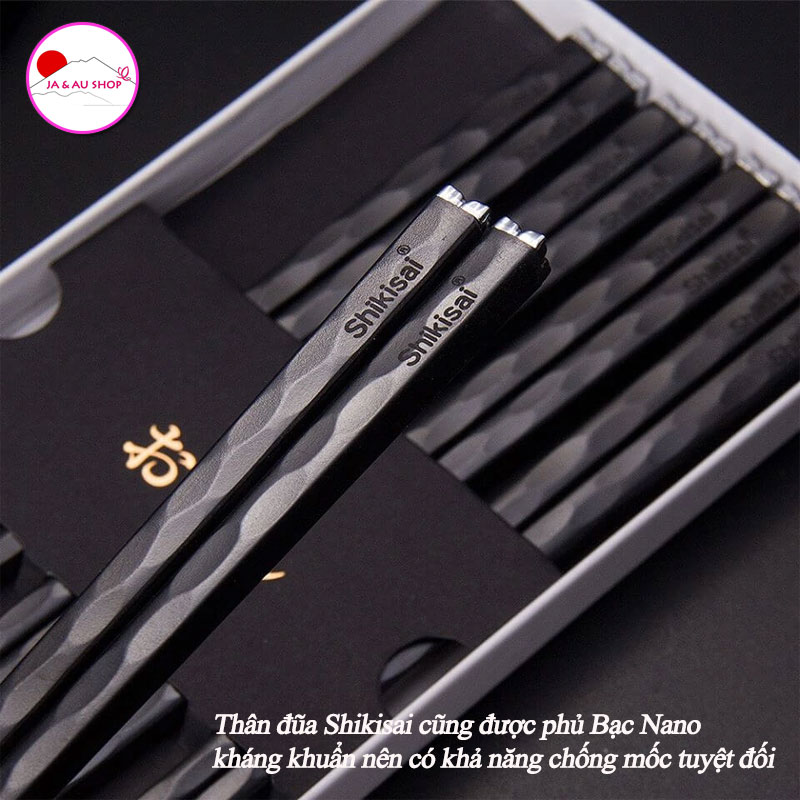 Set 5 đôi đũa kháng khuẩn Shikisai Nhật Bản 4