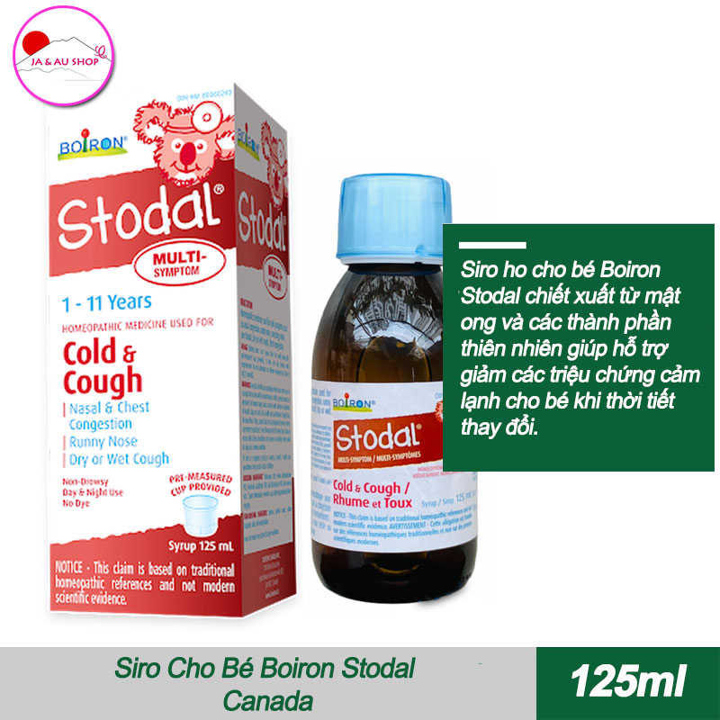 Siro Cho Bé Boiron Stodal Canada 125ml 2