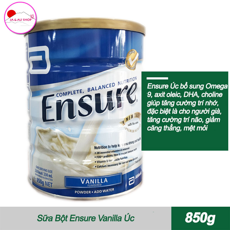 Jaaushop Sữa Bột Ensure Vanilla Úc - Hộp 850g 2