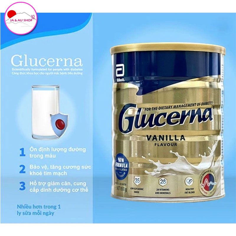 Jaaushop Sữa Bột Glucerna Hương Vanilla Cho Người Tiểu Đường 850g 4