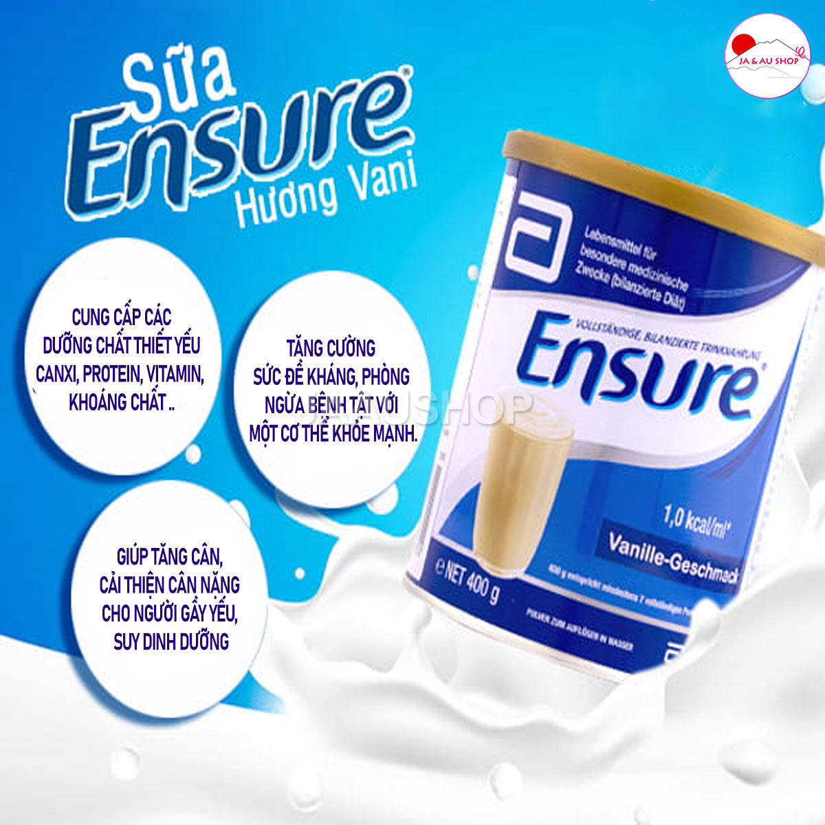 Công dụng của Sữa Ensure Đức 400g