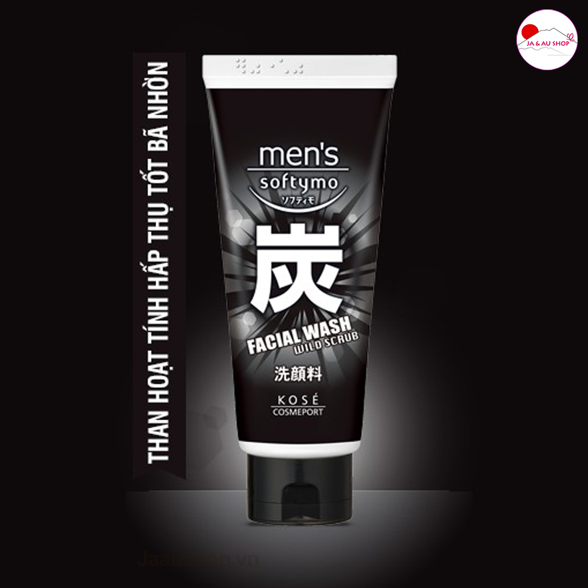 Sữa rửa mặt dành cho nam KOSE Men's Softymo Facial Wash Wild Scrub 130g 10