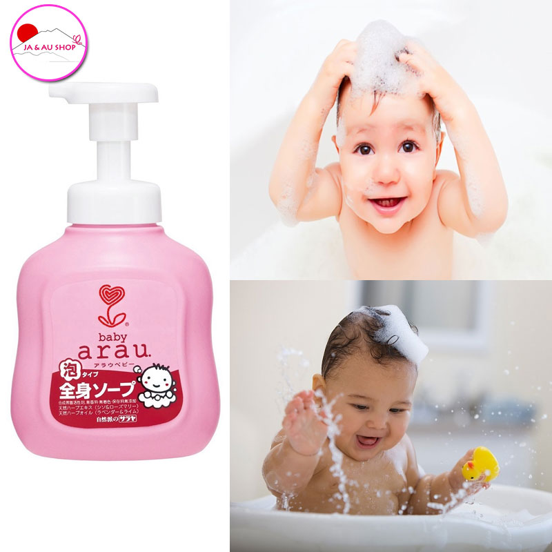 Sữa tắm tạo bọt cho bé Arau Baby Nhật Bản 450ml 3