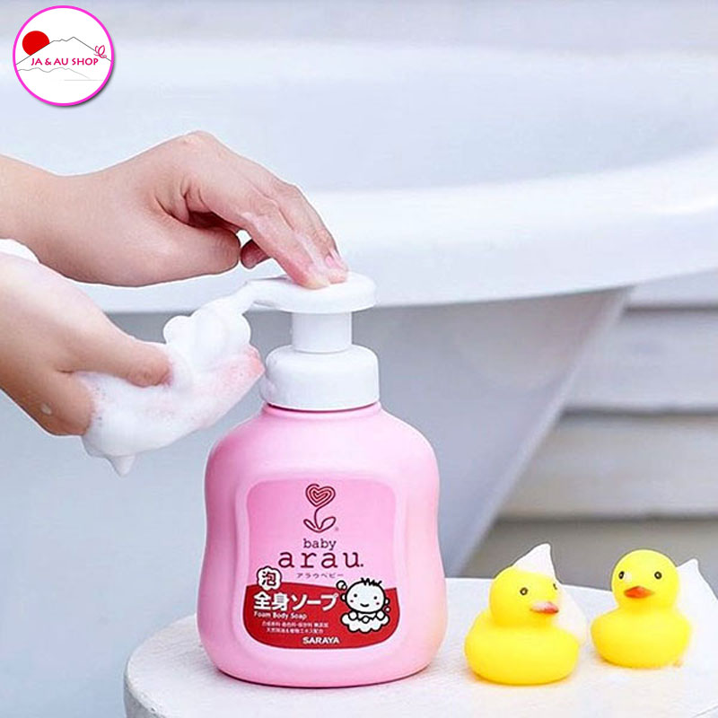 Sữa tắm tạo bọt cho bé Arau Baby Nhật Bản 450ml 4