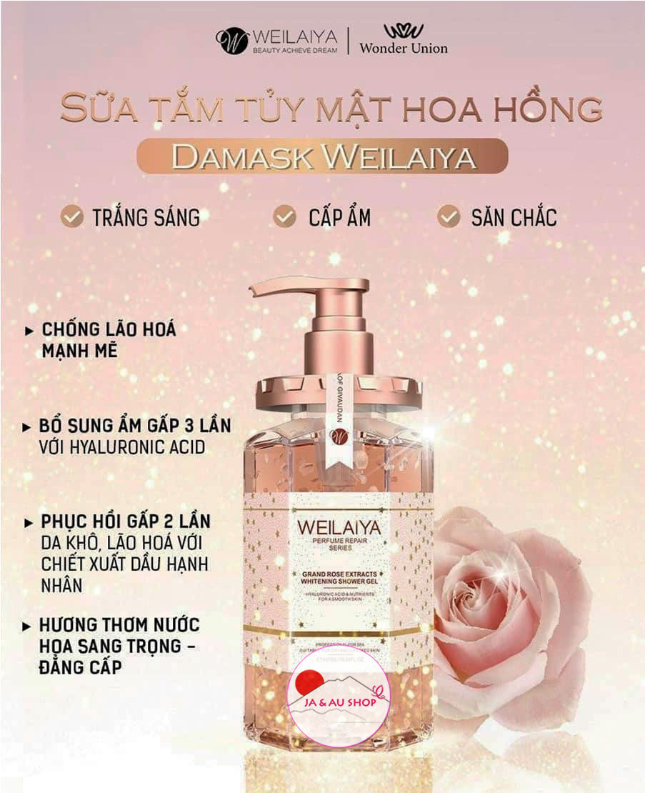 Review Sữa tắm Weilaiya hồng