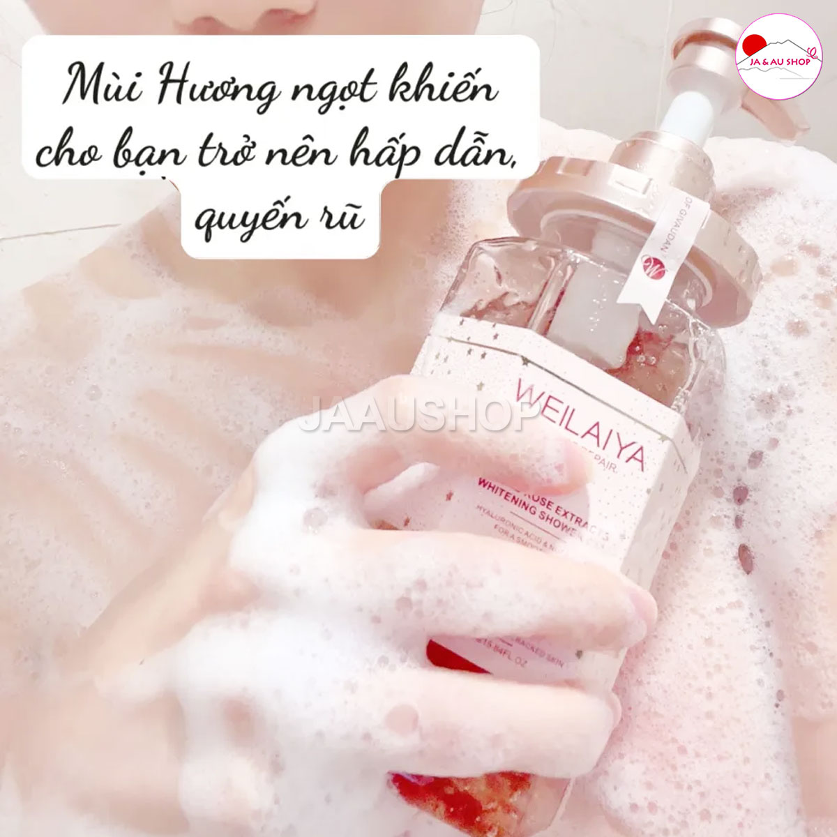 Những câu hỏi thường gặp với sản phẩm Sữa tắm trắng da cánh hoa hồng Damask Weilaiya 450ml