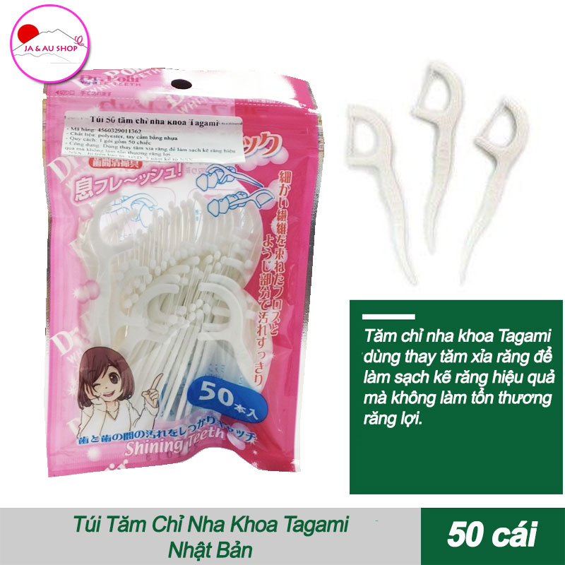 Jaaushop Tăm Chỉ Nha Khoa Nhật Tagami - Túi 50 Cái 2