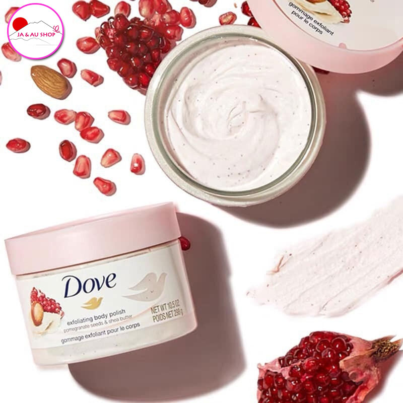 Tẩy tế bào chết toàn thân Dove Exfoliating Body Polish Body Pomegranate Seed Shea Butter 225ml 3