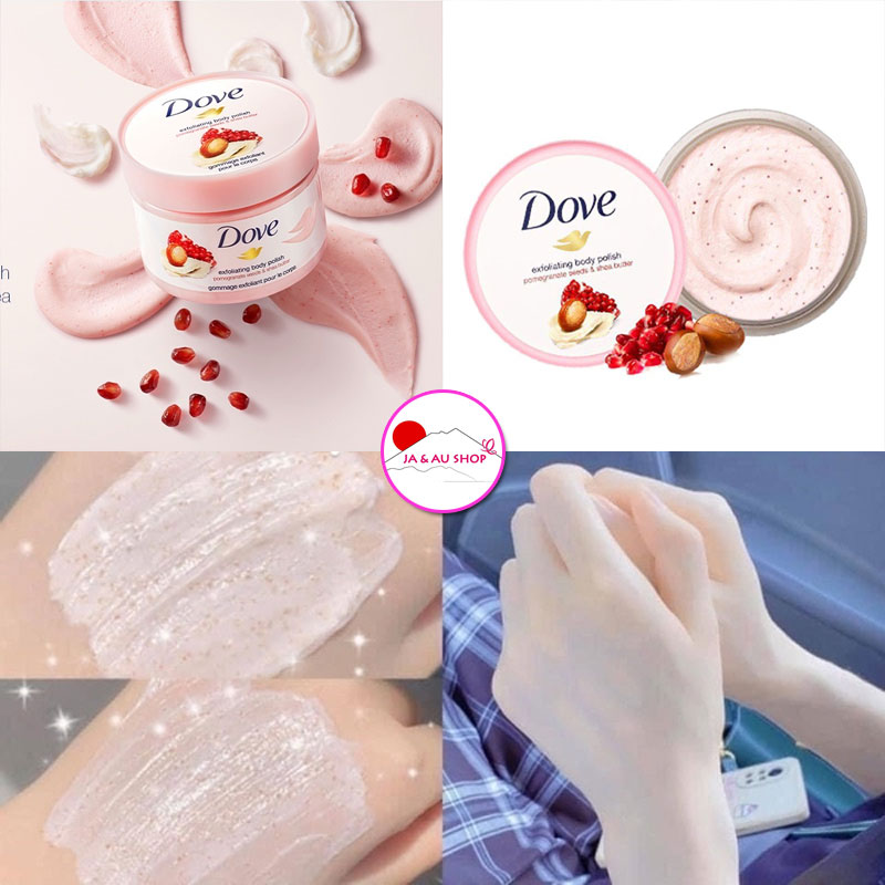 Tẩy tế bào chết toàn thân Dove Exfoliating Body Polish Body Pomegranate Seed Shea Butter 225ml 4