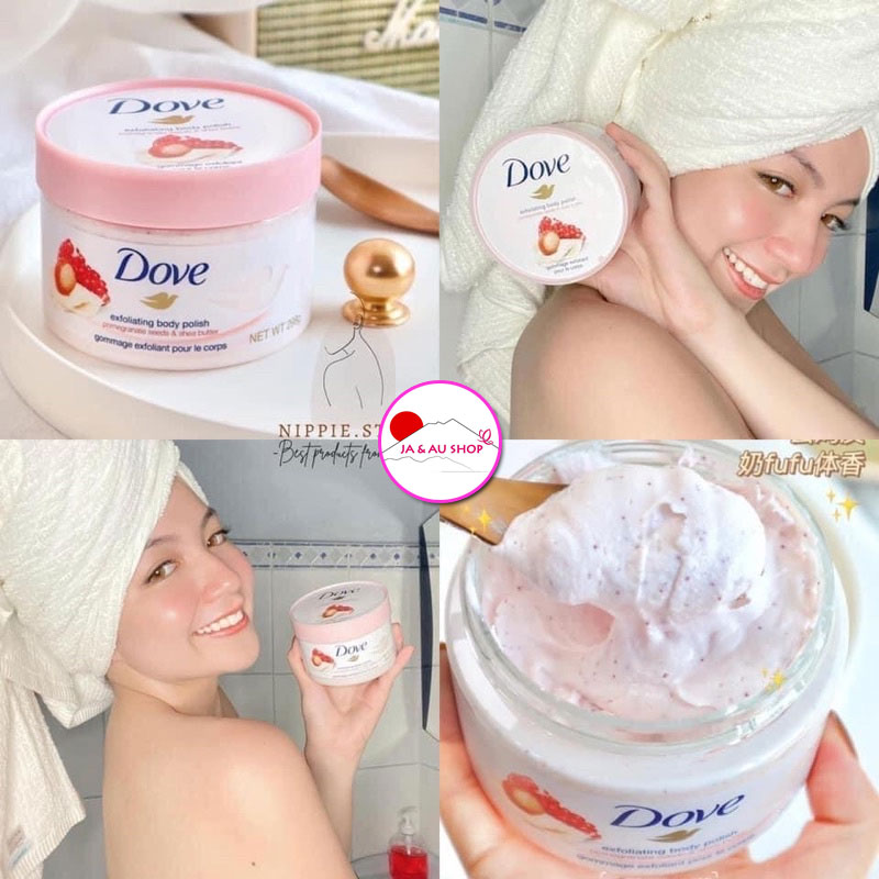 Tẩy tế bào chết toàn thân Dove Exfoliating Body Polish Body Pomegranate Seed Shea Butter 225ml 5