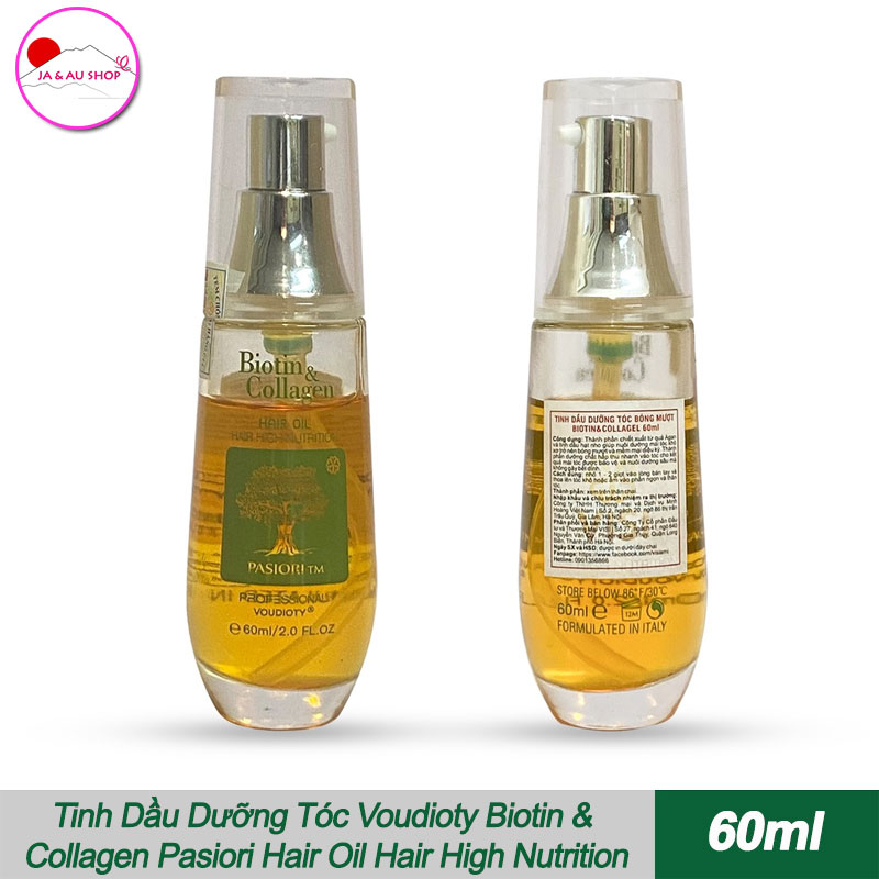 Tinh Dầu Dưỡng Tóc Voudioty Biotin & Collagen Pasiori Hair Oil Hair High Nutrition 60ml 2