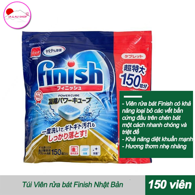 Viên rửa bát Finish Nhật Bản - Túi 150 viên 2