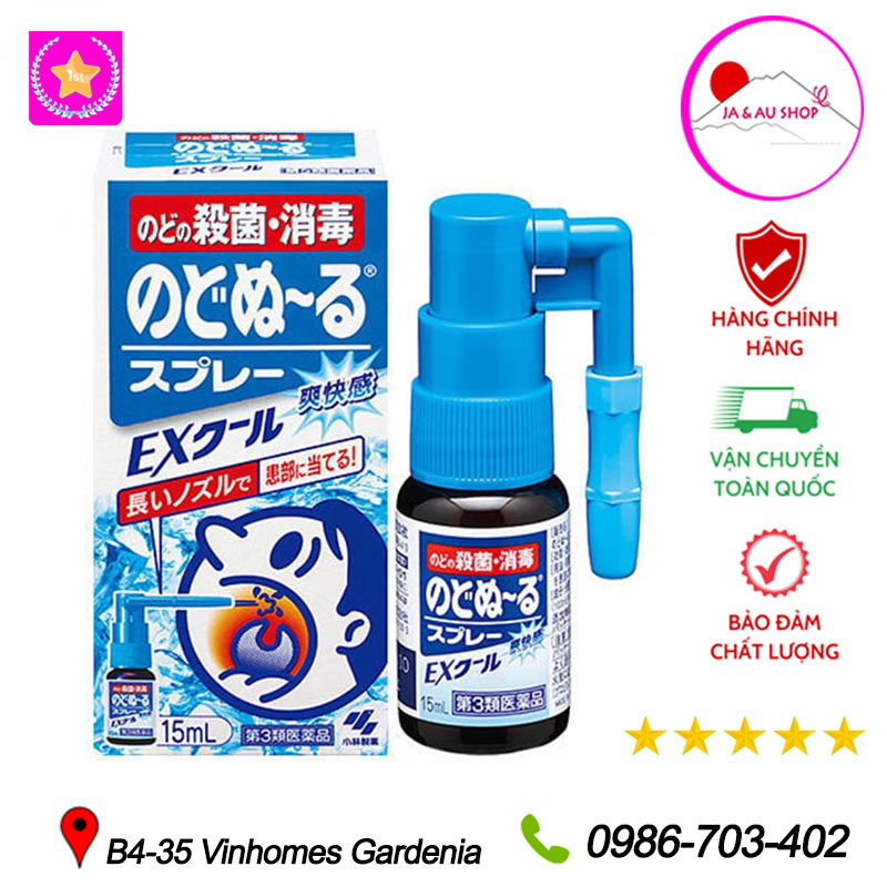 Xịt họng Kobayashi 15ml diệt khuẩn, trị ho, viêm họng 5