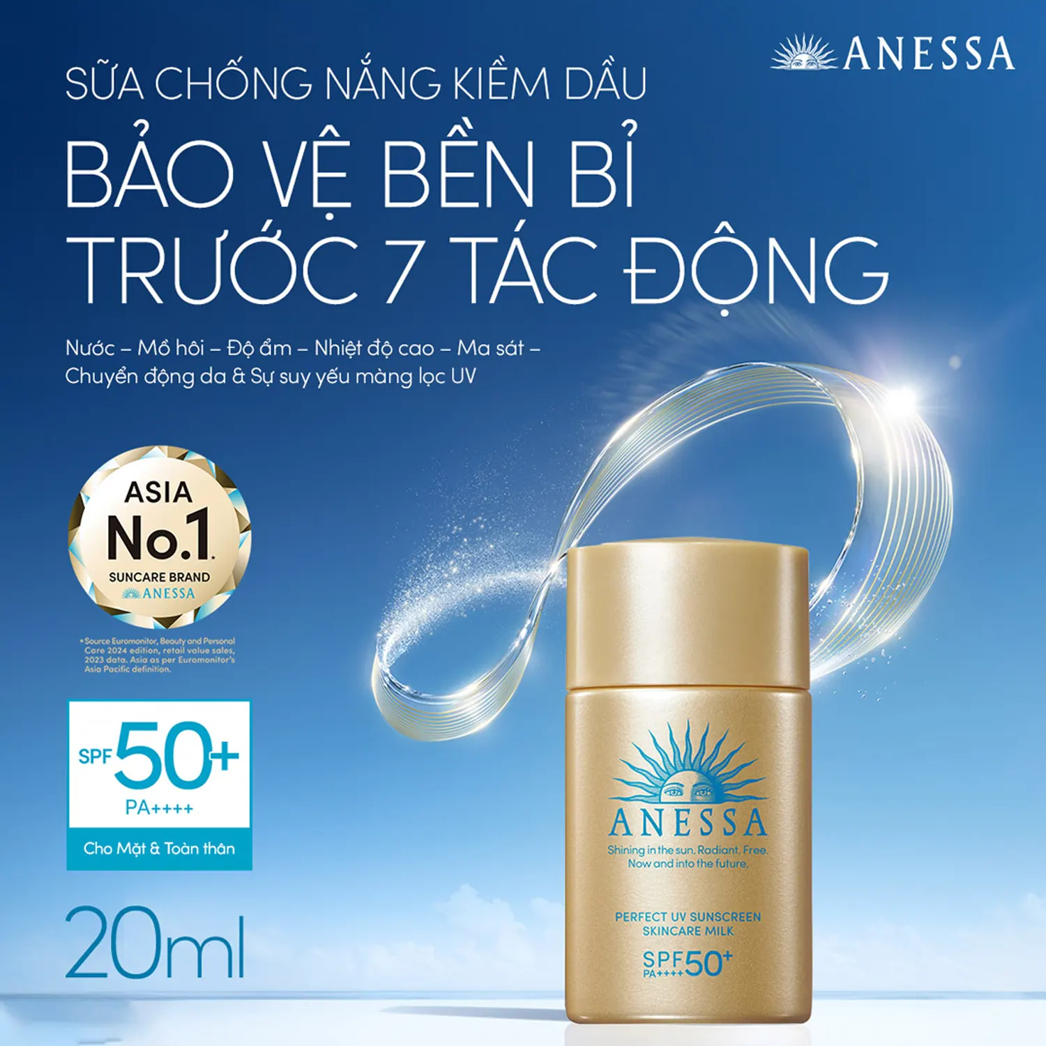 Kem Chống Nắng Shiseido Anessa Perfect UV Skin Care Milk SPF 50+ PA++++ 60ml