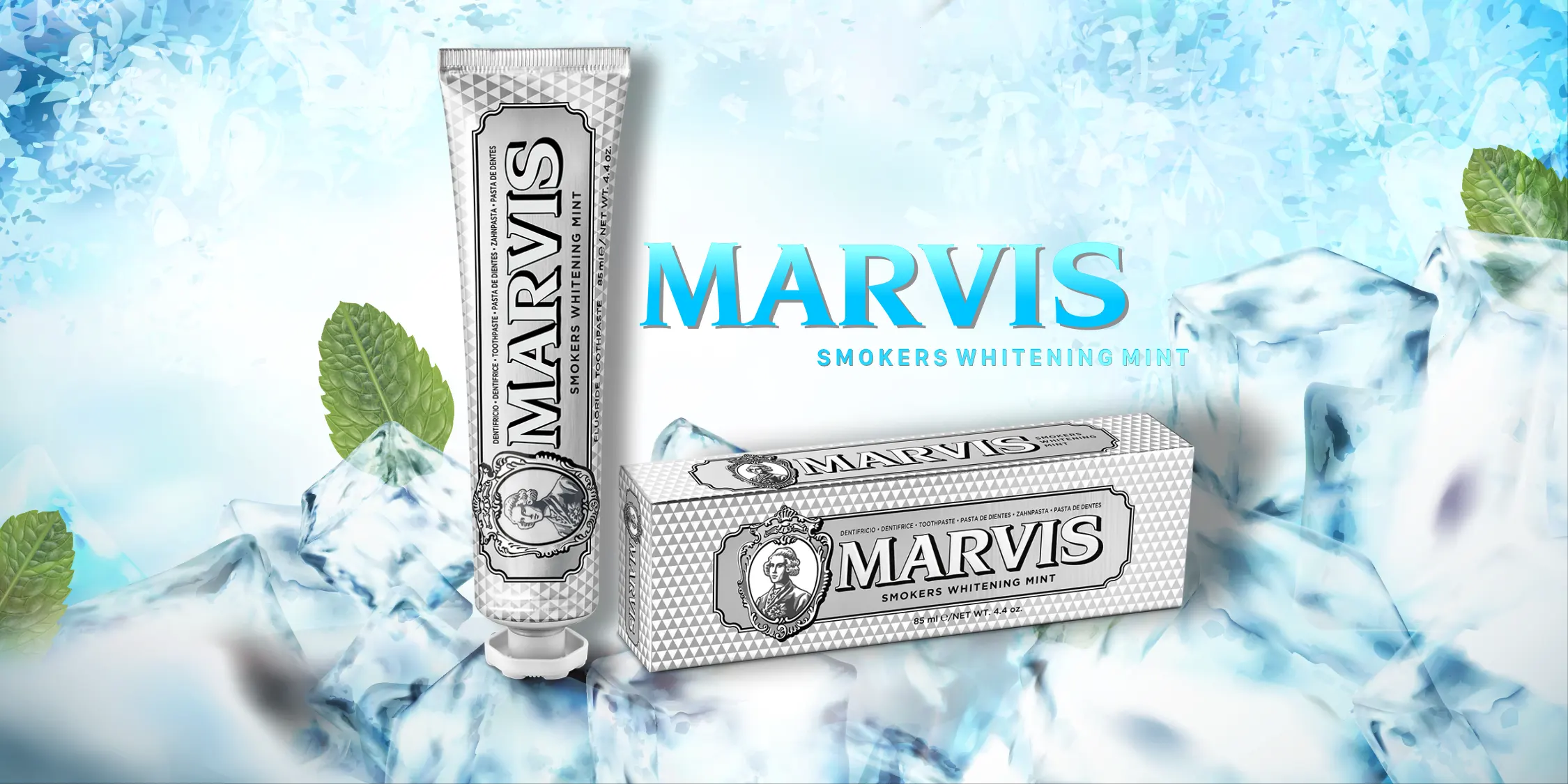 Kem đánh răng Marvis Smokers Whitening Mint 85ml chính hãng