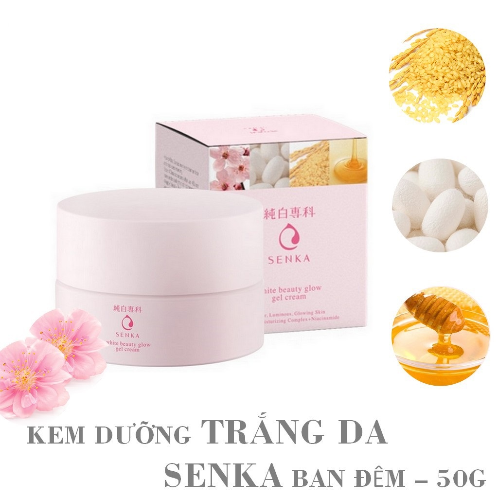 Kem dưỡng trắng da ban đêm Senka White Beauty Glow Gel Cream 50g 1