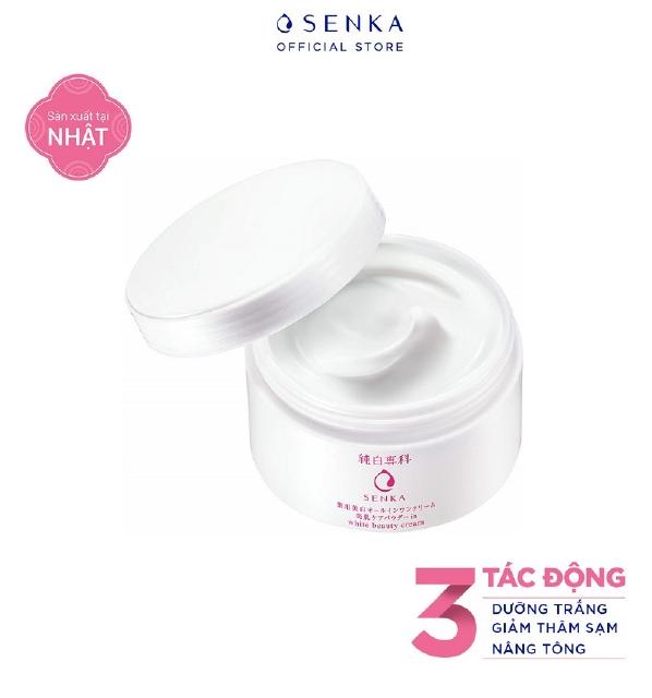 Kem dưỡng trắng da ban ngày Senka SPF25 PA++ White Beauty Glow UV Cream 50g 4