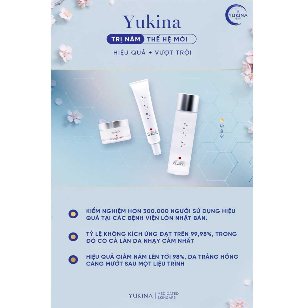 Nước Hoa Hồng Yukina Hỗ Trợ Khử Nám Tàn Nhang Whitening Deep Treatment Lotion 150ml 5