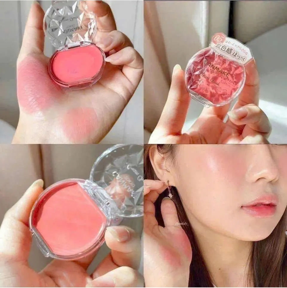 Chất kem dẻo mịn của má hồng Canmake Cream Cheek