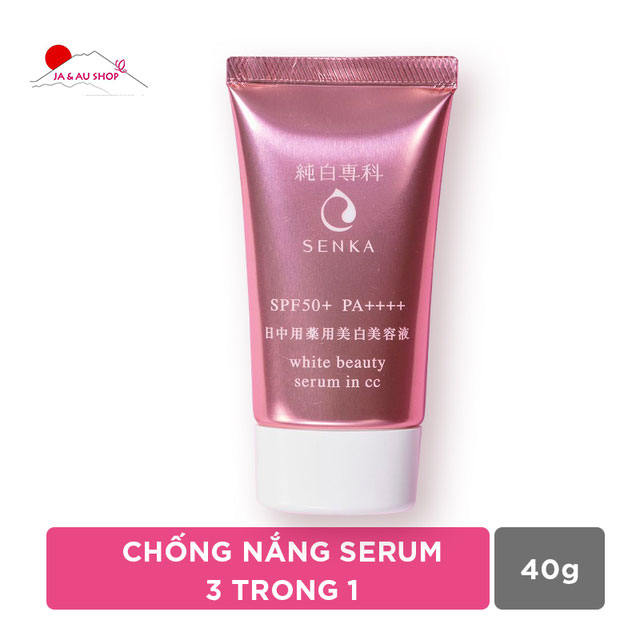 Serum trắng da, chống nắng Senka WHITE BEAUTY SERUM IN CC 40G 1