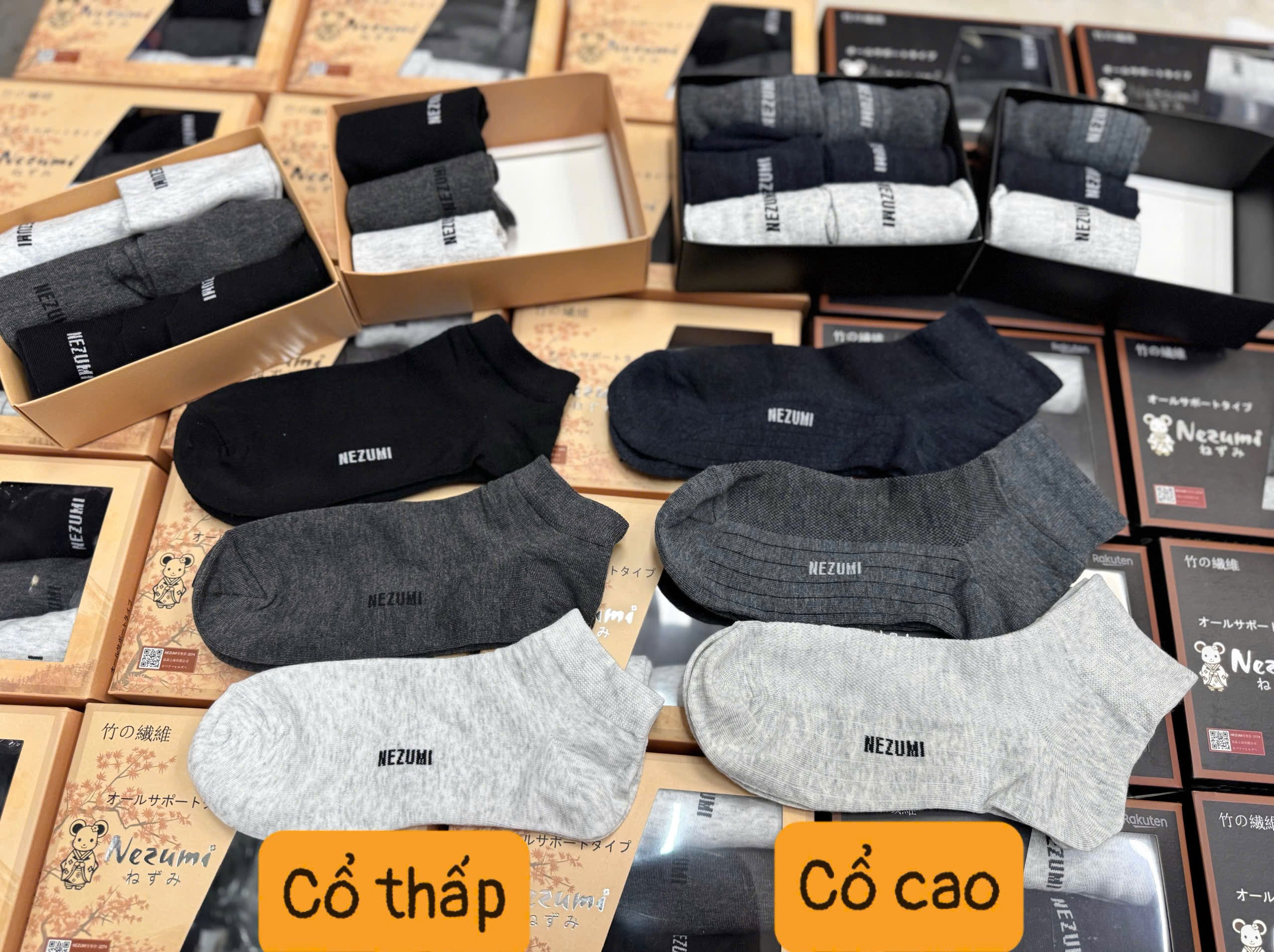Set 6 đôi tất kháng khuẩn Nezumi Nhật Bản (cổ thấp, cổ cao) 3
