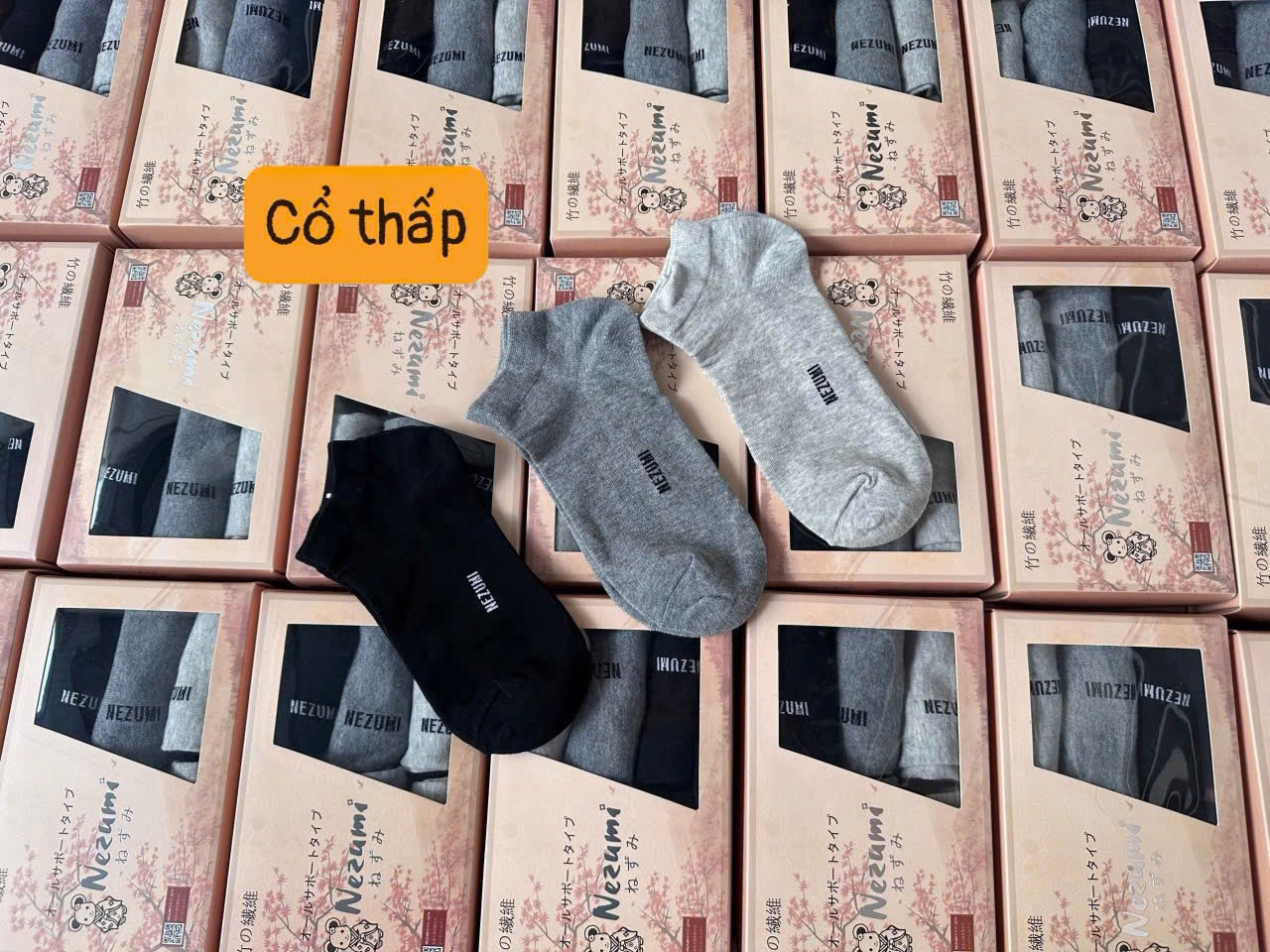 Set 6 đôi tất kháng khuẩn Nezumi Nhật Bản (cổ thấp, cổ cao) 6