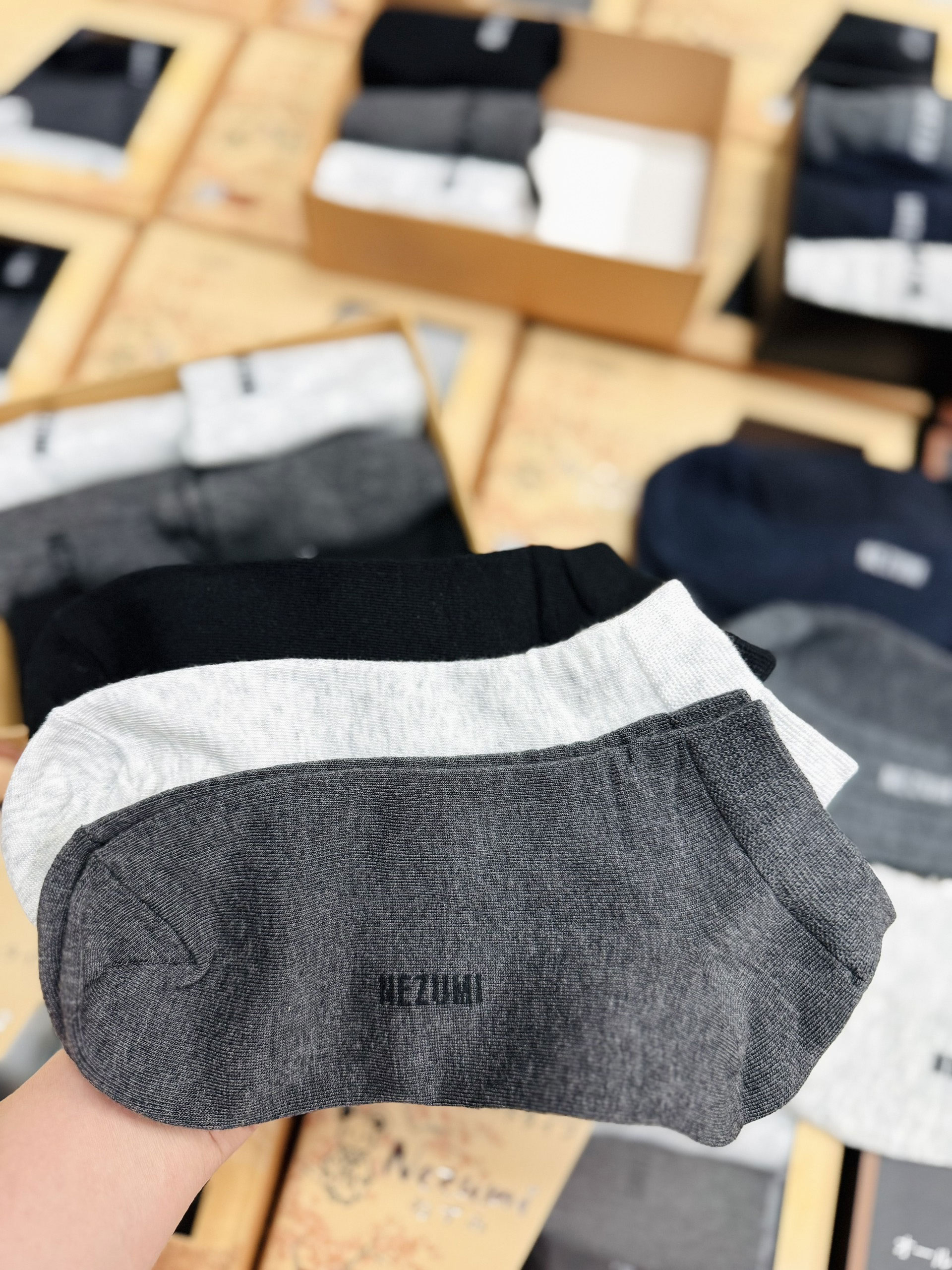 Set 6 đôi tất kháng khuẩn Nezumi Nhật Bản (cổ thấp, cổ cao) 7