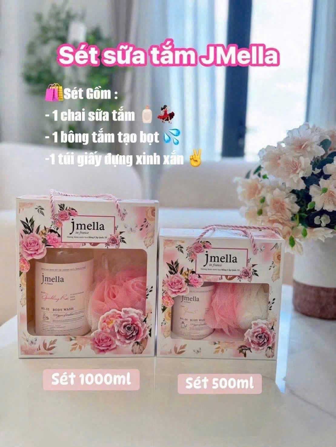 Set sữa tắm Jmella Hàn Quốc tặng kèm bông tắm 5
