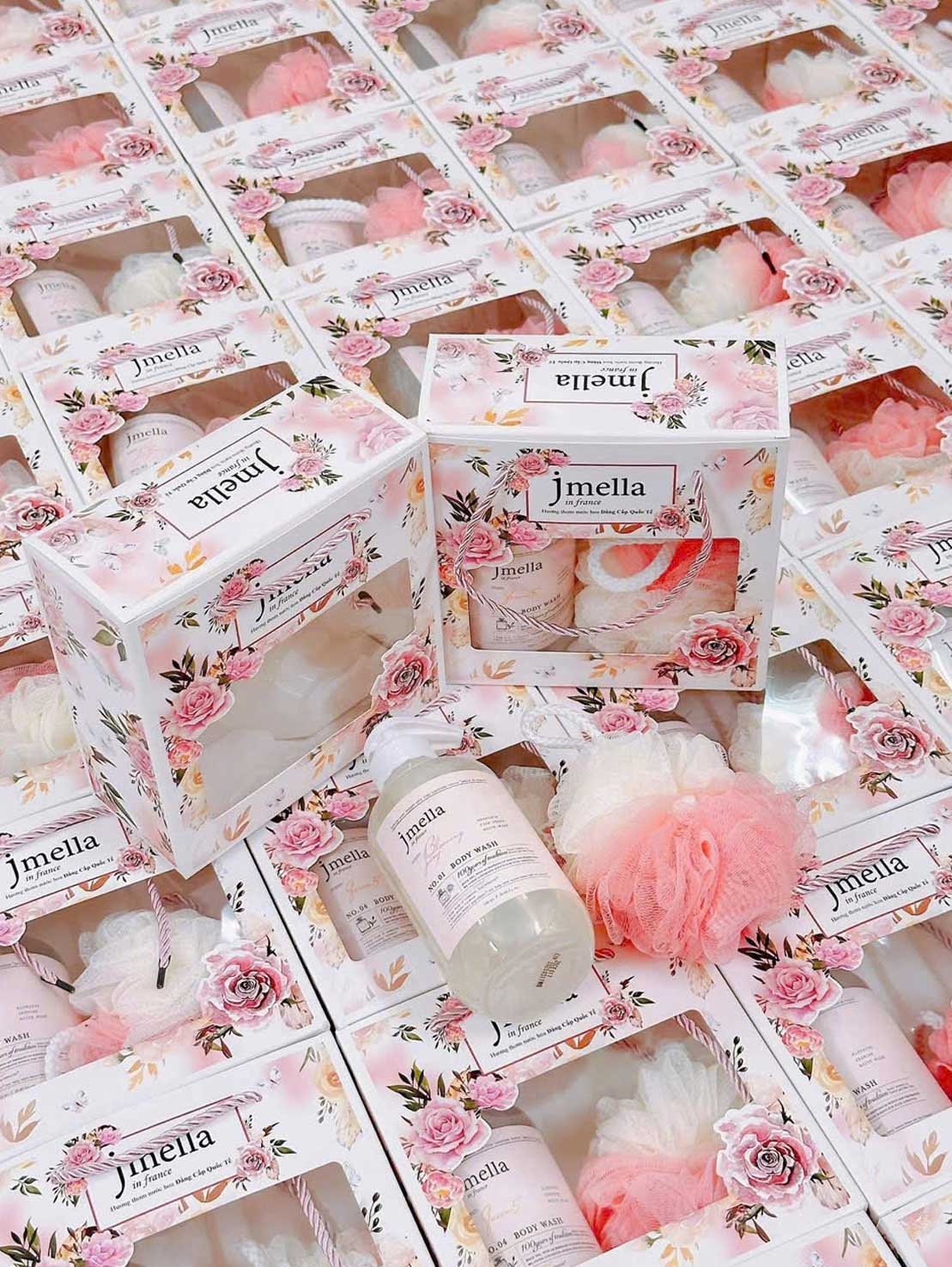 Set sữa tắm Jmella Hàn Quốc tặng kèm bông tắm 4