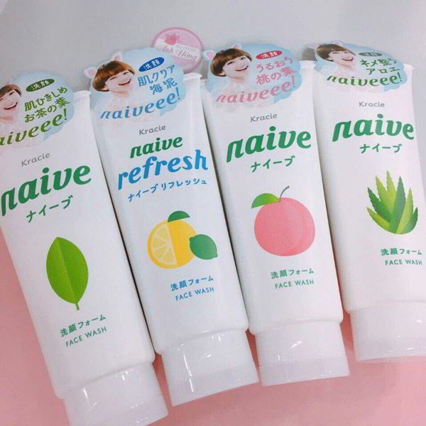 Sữa Rửa Mặt Kracie Naive Chanh/Nha đam/Trà xanh/Đào - 130g 2