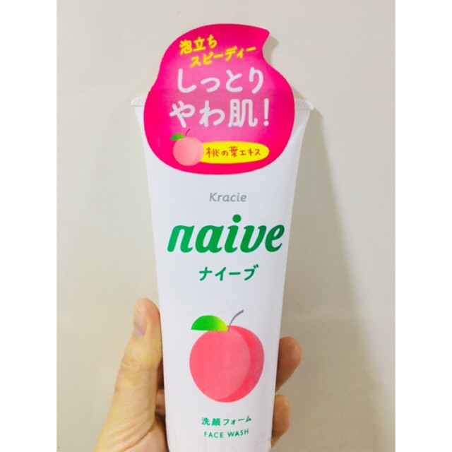 Sữa Rửa Mặt Kracie Naive Chanh/Nha đam/Trà xanh/Đào - 130g Đào