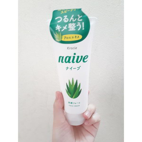 Sữa Rửa Mặt Kracie Naive Chanh/Nha đam/Trà xanh/Đào - 130g Nha đam