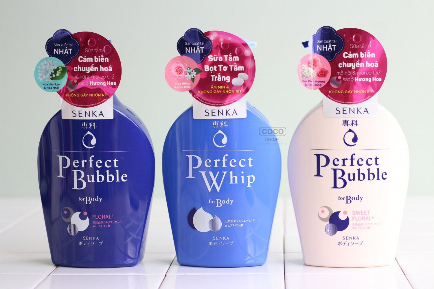 Sữa tắm dưỡng ẩm Shiseido Senka Perfect Bubble, Perfect Whip for Body 500ml
