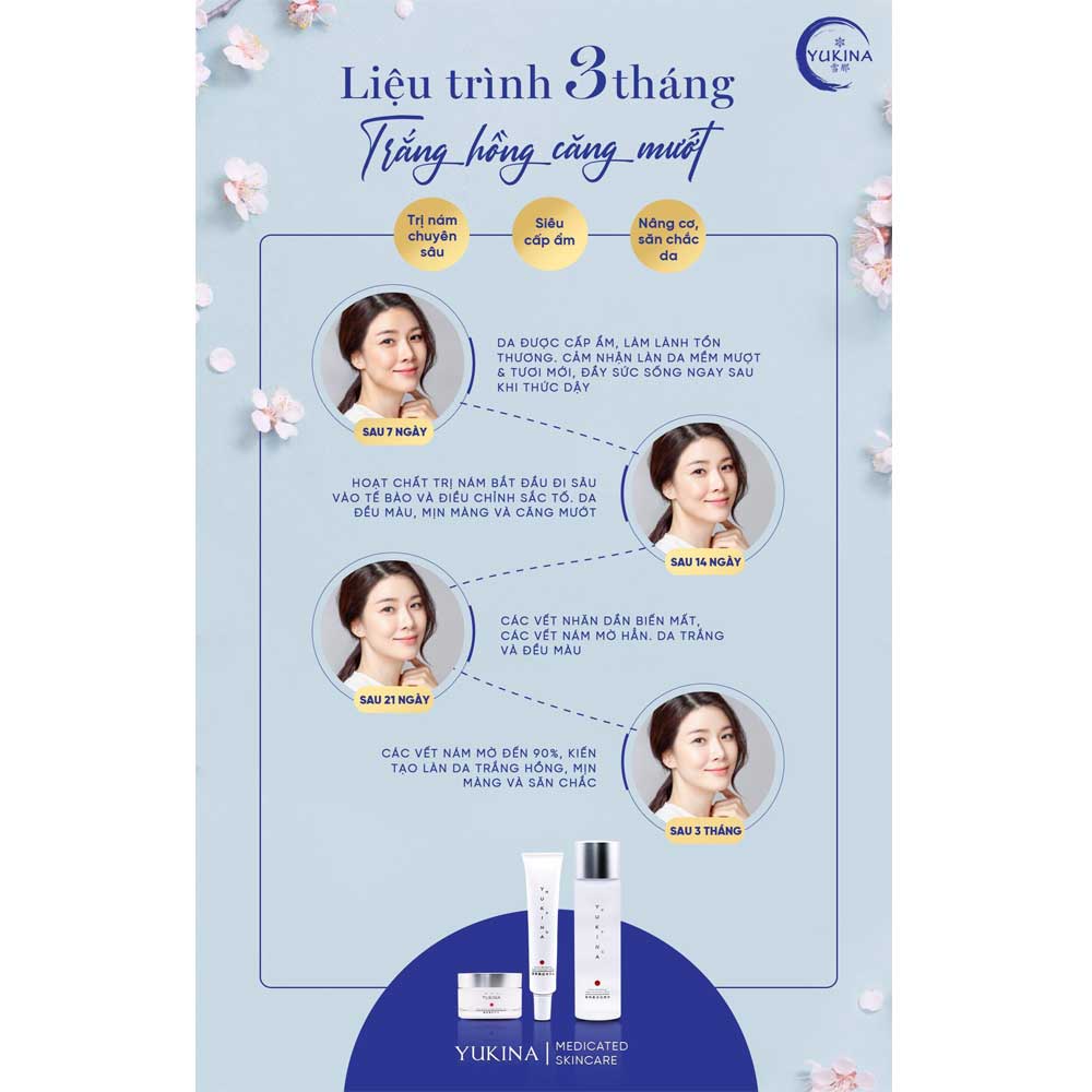 Tinh Chất Trắng Da Mờ Nám Yukina Whitening Deep Treatment Serum 50g 6