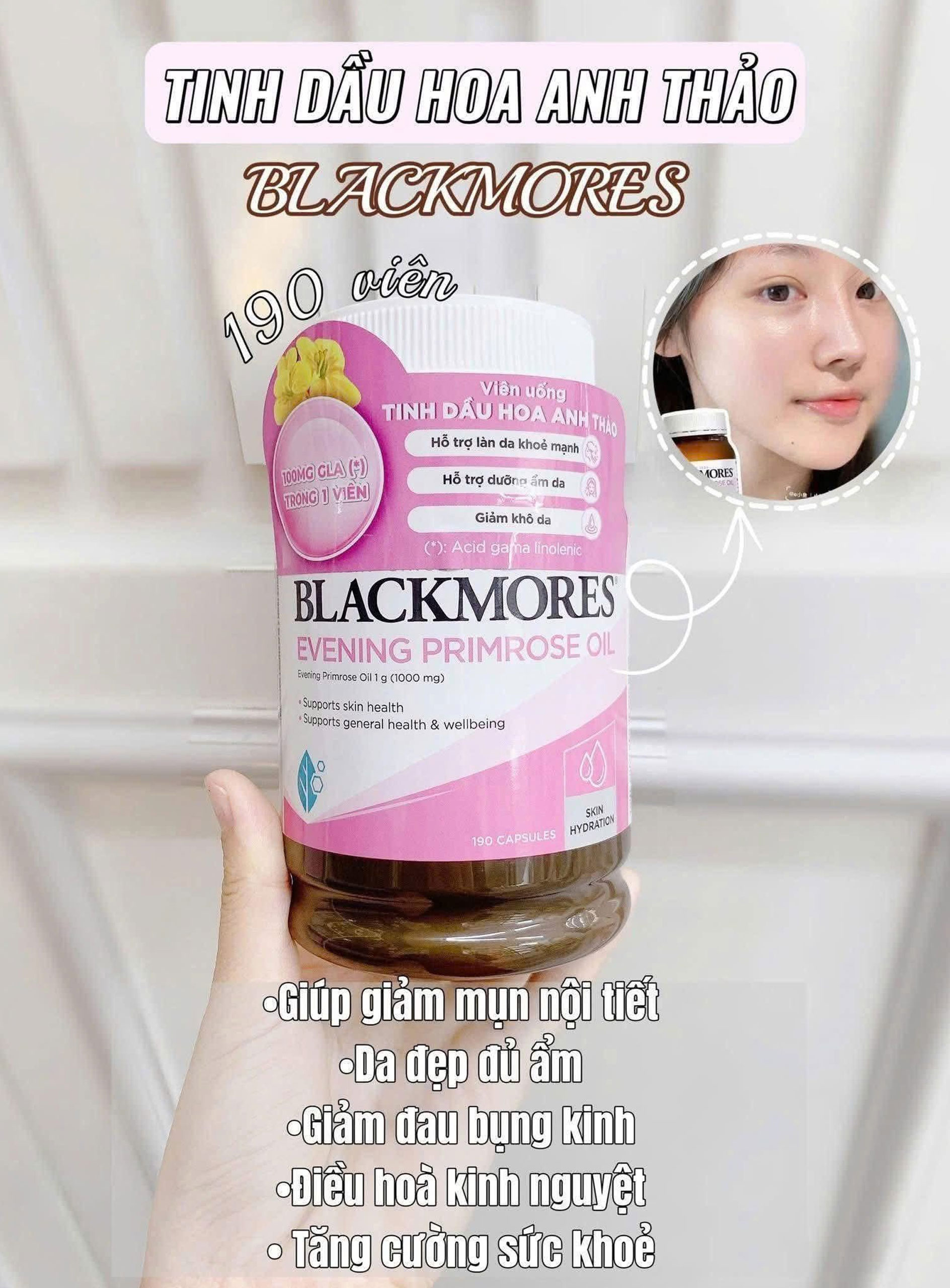 Tinh dầu hoa anh thảo Blackmores Evening Primrose Oil 190 viên 7