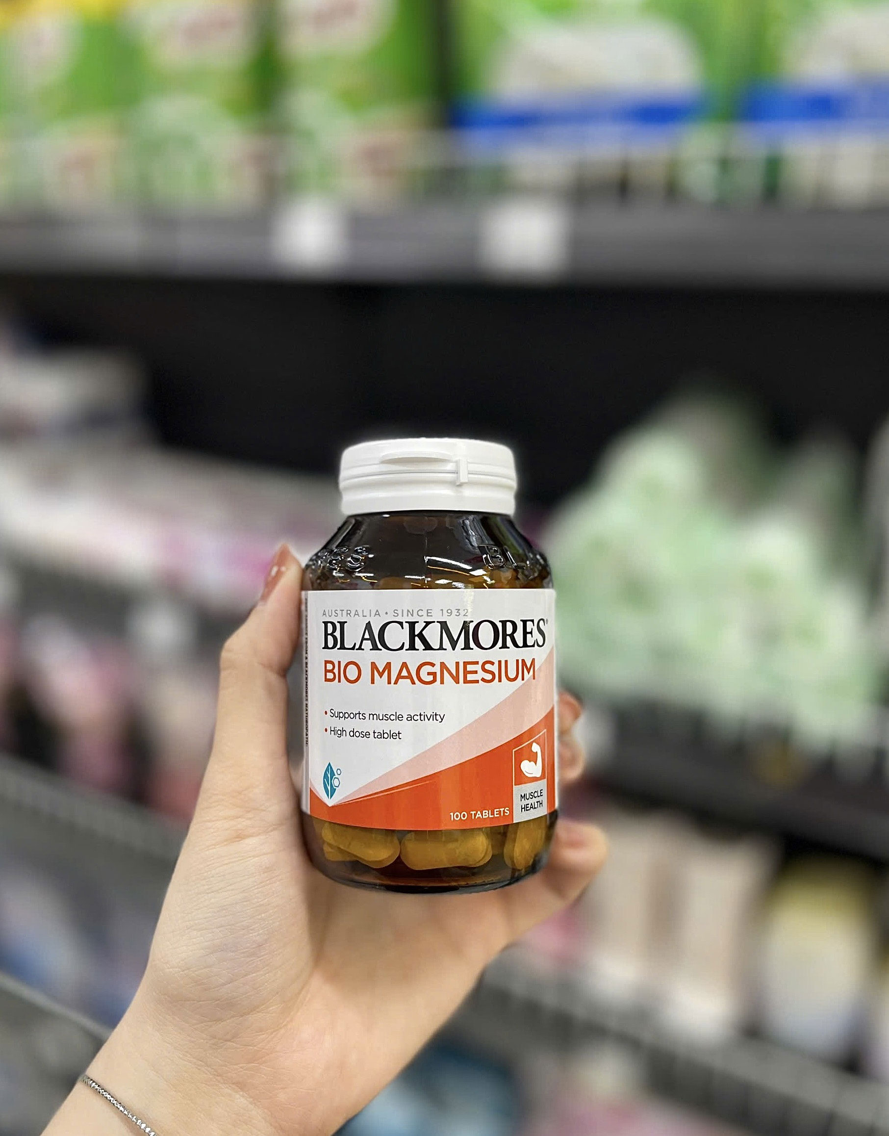 Viên uống bổ sung Magie Blackmores Bio Magnesium 100 Tablets 8