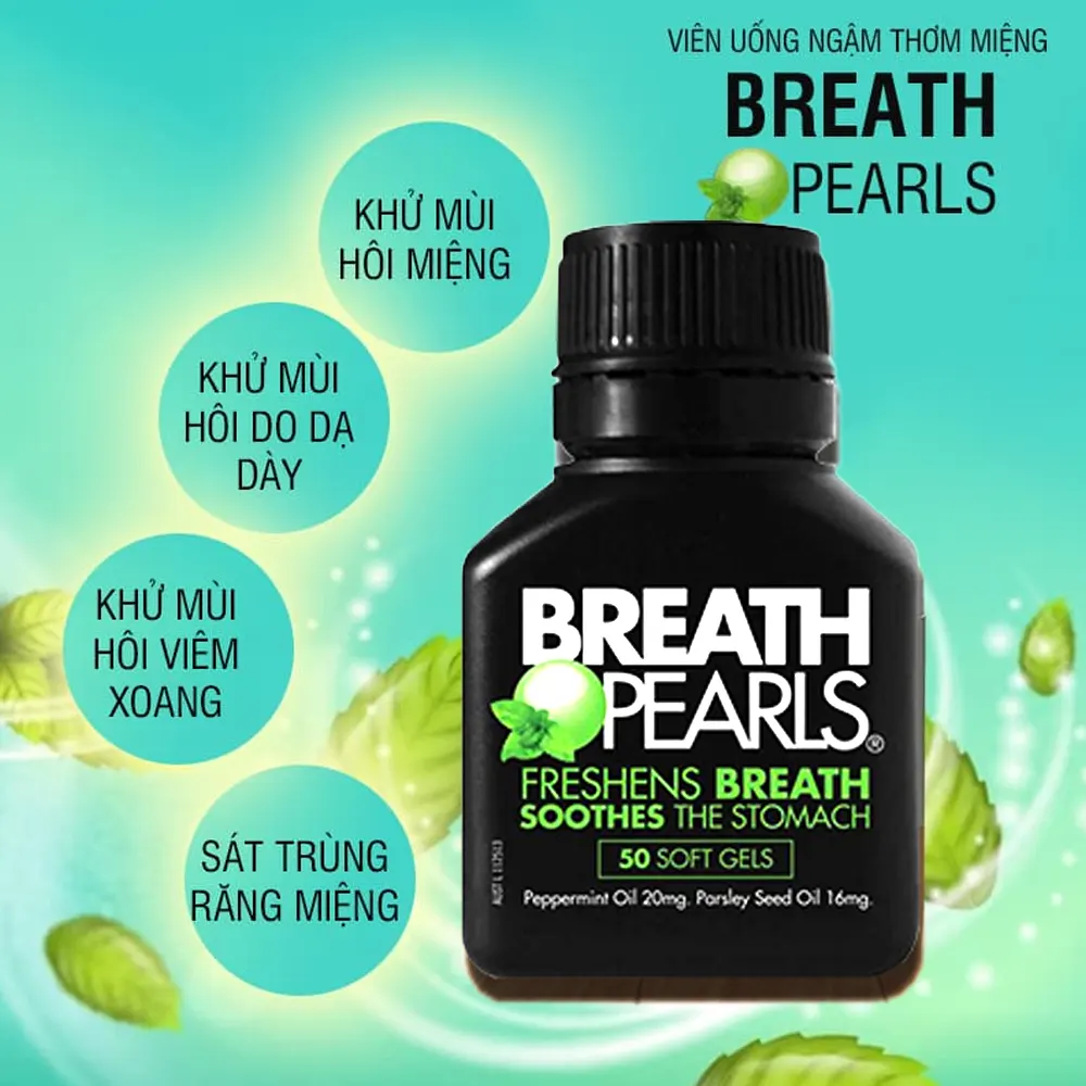 Thành phần tinh dầu bạc hà và hạt mùi trong Breath Pearls