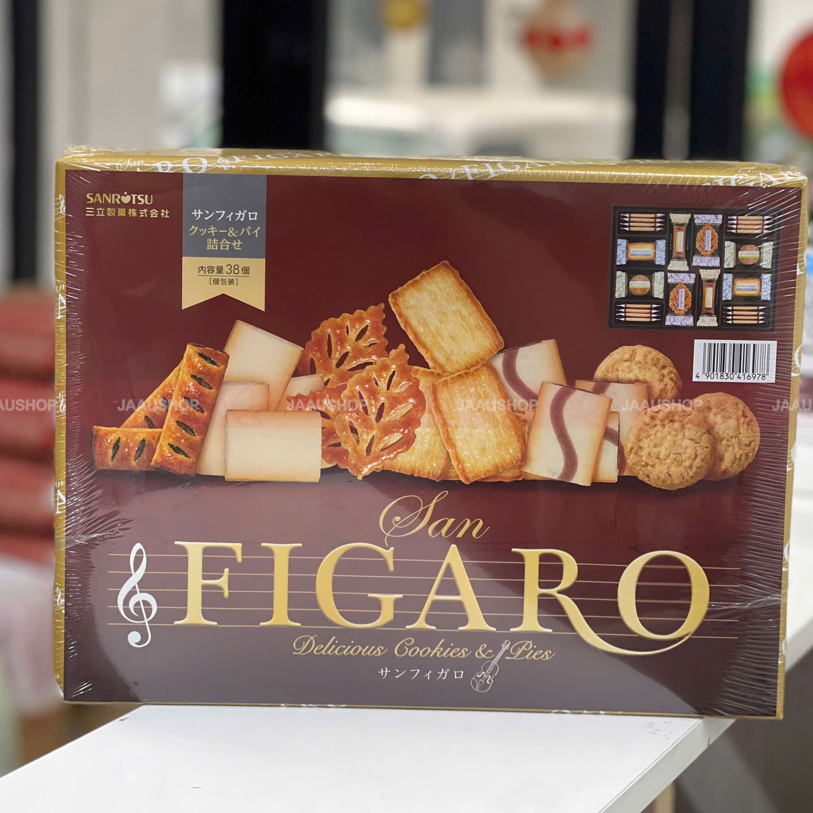 Bánh quy tổng hợp Sanritsu FIGARO Cookies - Hộp lớn 38 cái