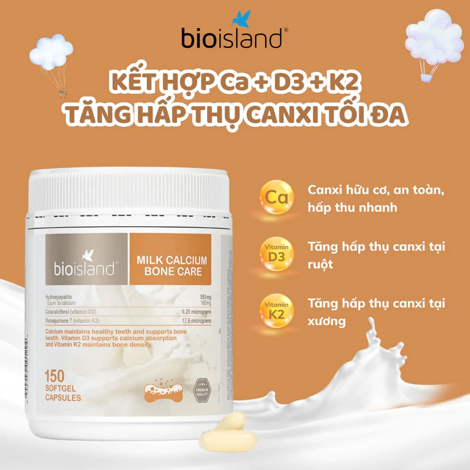 Giới thiệu sản phẩm BioIsland Milk Calcium Bone Care - Giải pháp hoàn hảo giúp xương chắc khỏe