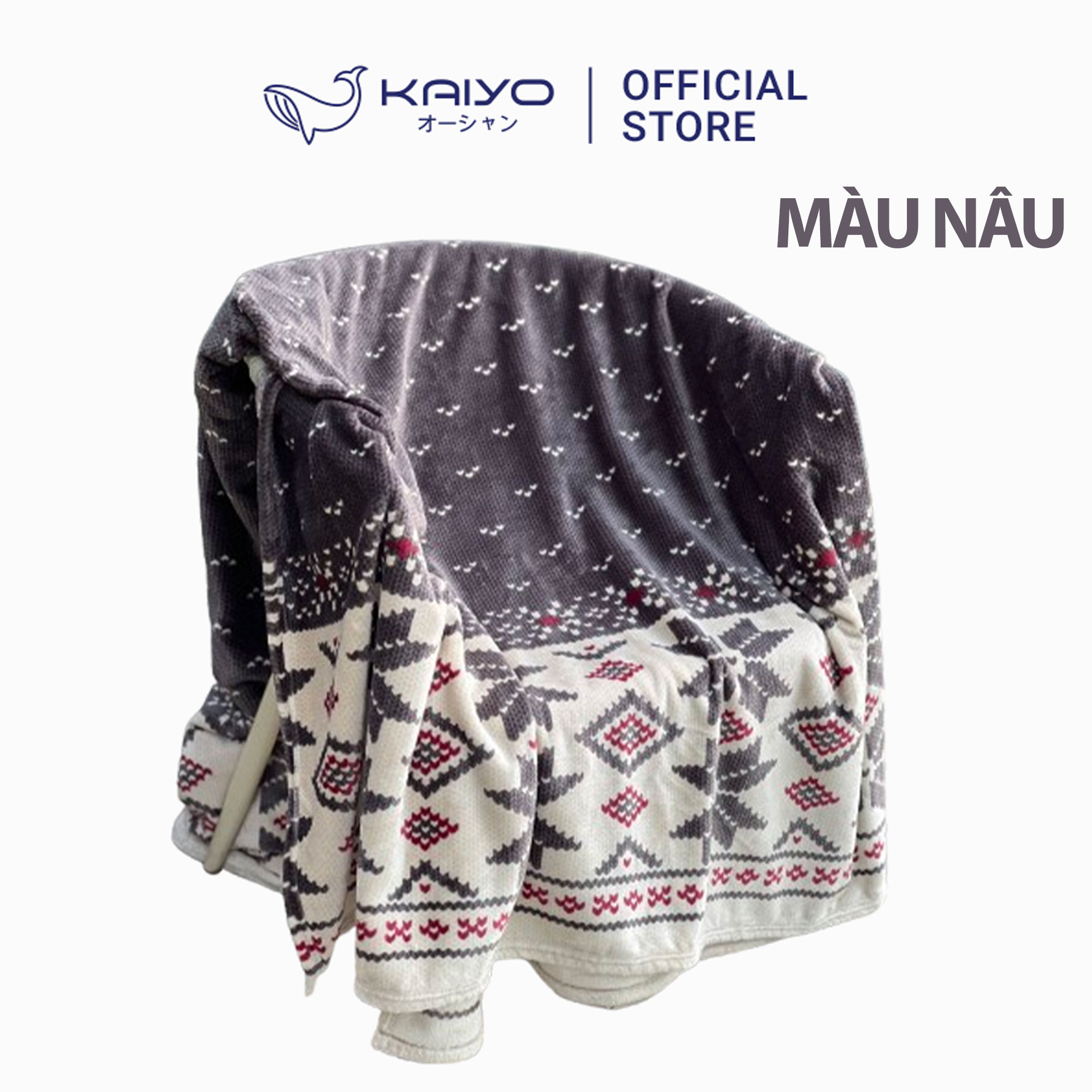 Chăn băng lông tuyết Kaiyo màu nâu