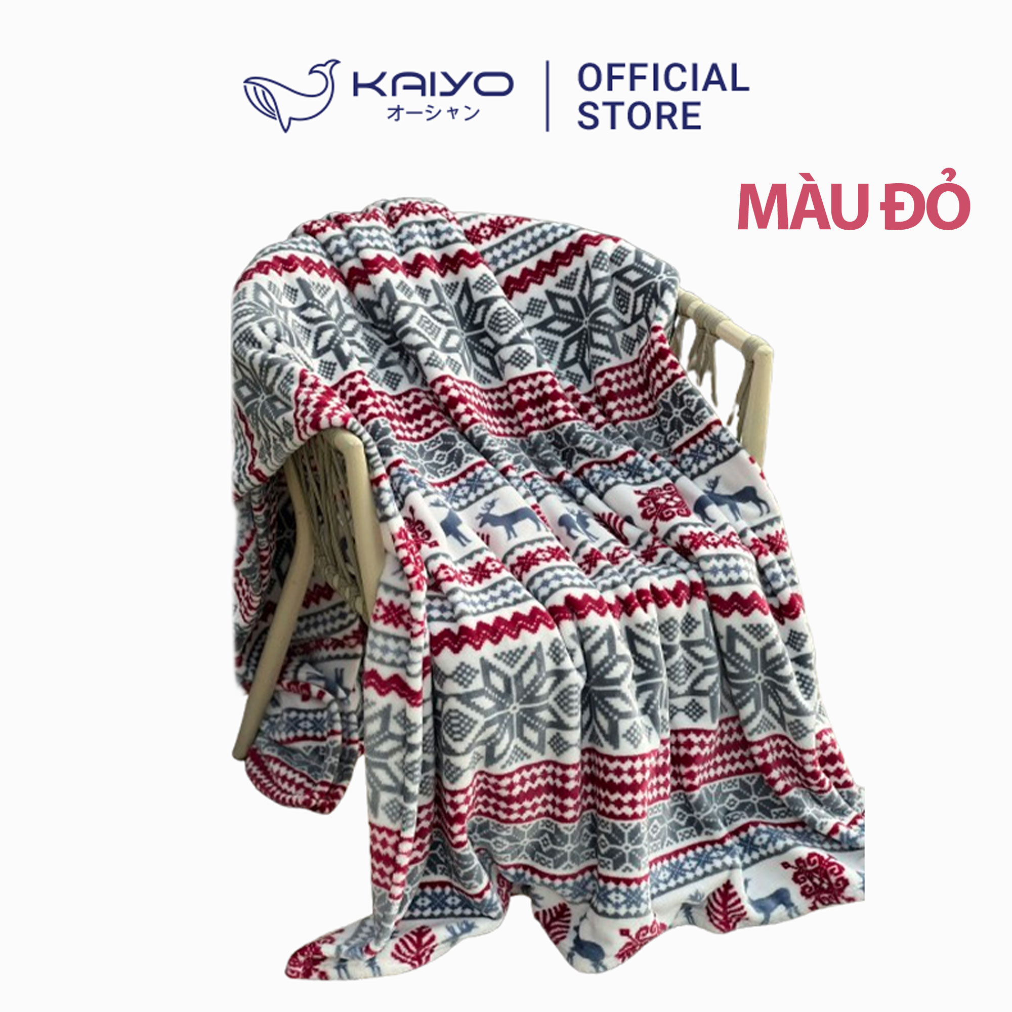 Chăn băng lông tuyết Kaiyo màu đỏ