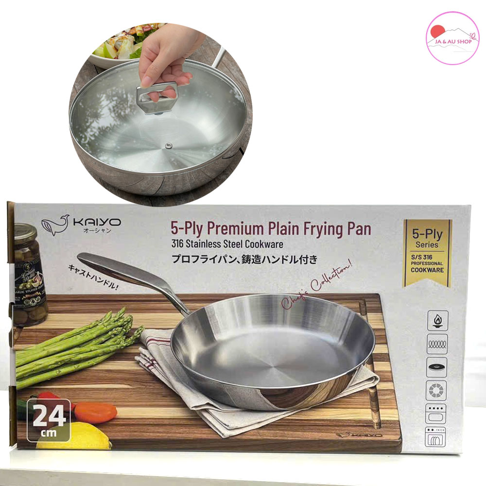 Chảo Inox 316 Liền Khối 5-Ply Premium Kaiyo 24cm 7