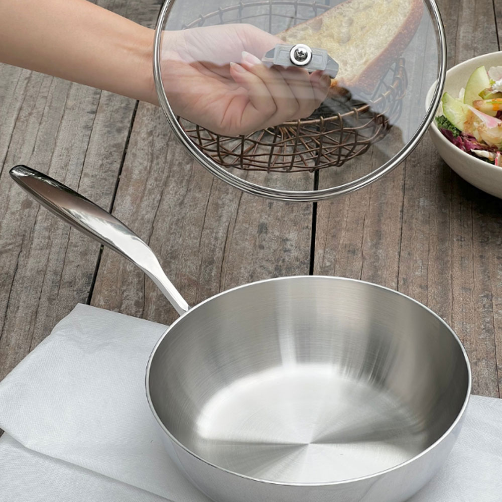Chảo Inox 316 Liền Khối 5-Ply Premium Kaiyo 24cm 8